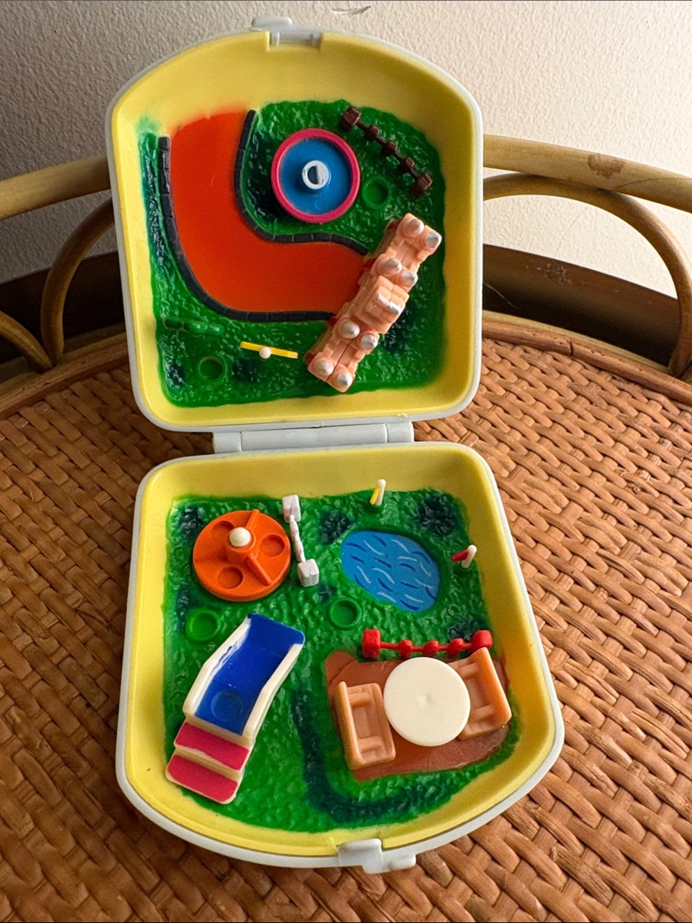 Yellow Mini Playset Case with Multi-Color Accessories